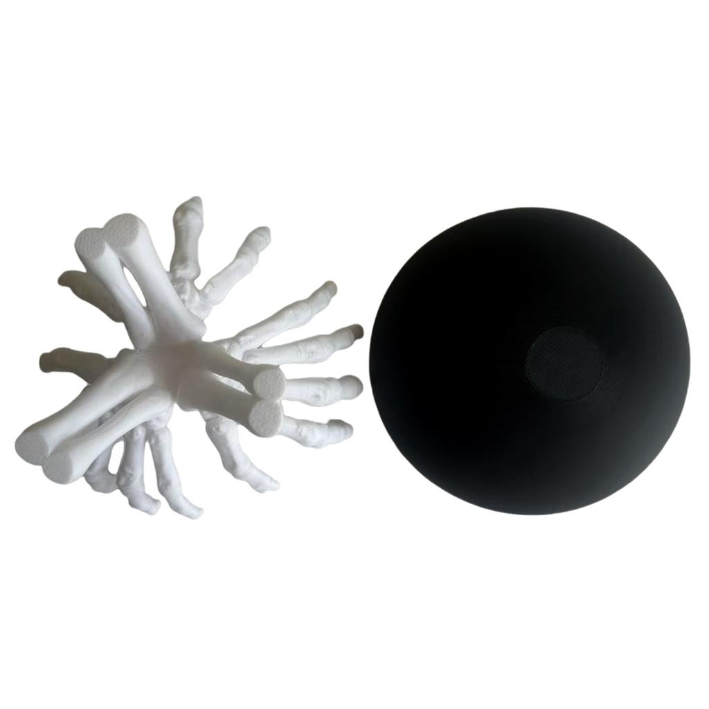 3D Print Skeleton Hands Bowl Multi-Purpose Skeleton Candy Bowl Detachable Gothic Halloween Organizer for Home Decoration