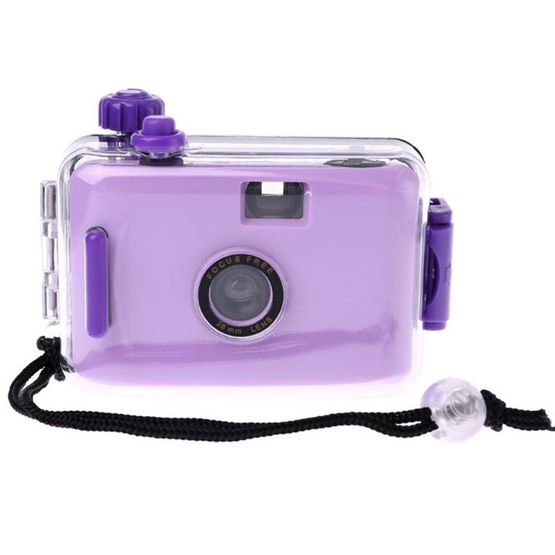 

Underwater Vintage Camera Portable Mini 35mm Film Camera with Waterproof Case Purple