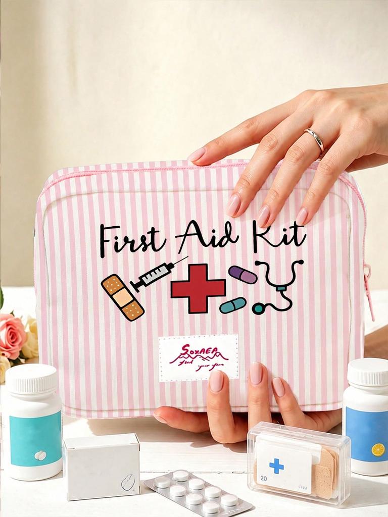 1PC Large Capacity Medicine Bag Travel Portable Medical Bag Home Medicine Storage Bag Set Portable Outdoor First Aid Kit