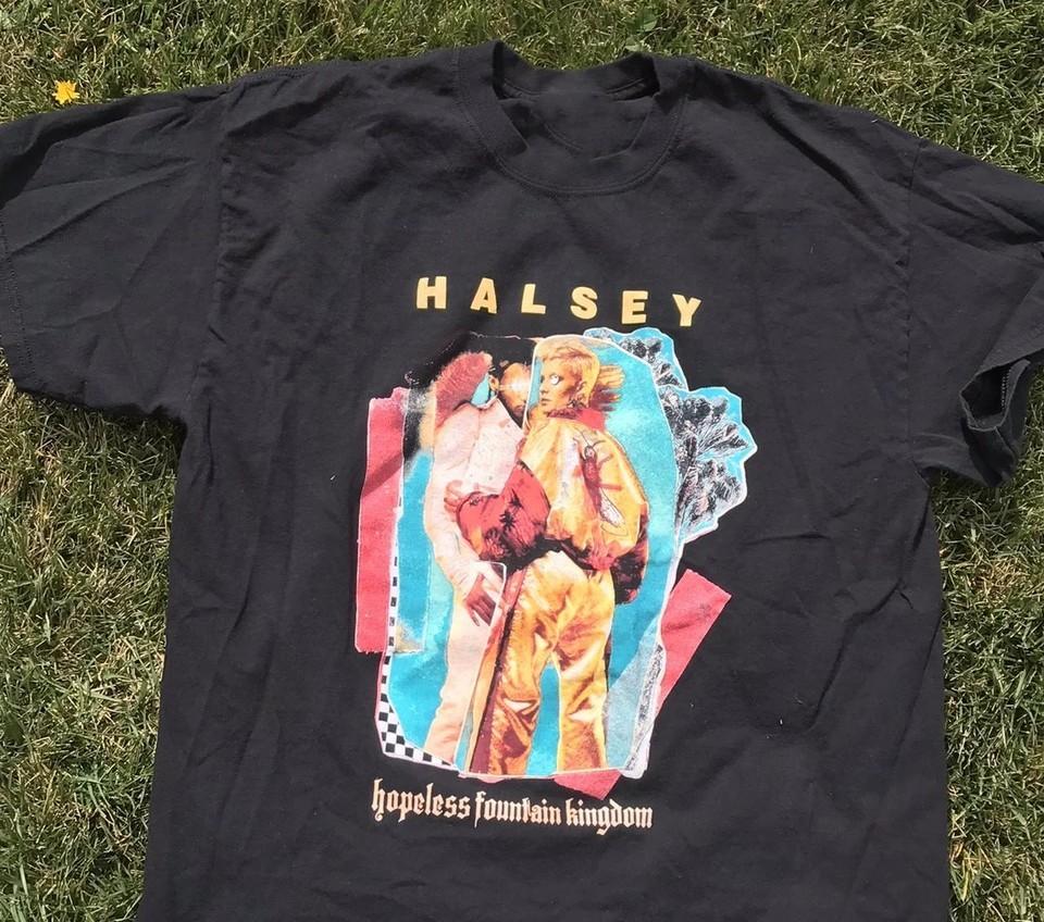 

Halsey Black Cotton All size S5XL Unisex Gift For Fans TShirt K992 Unisex T-Shirt L