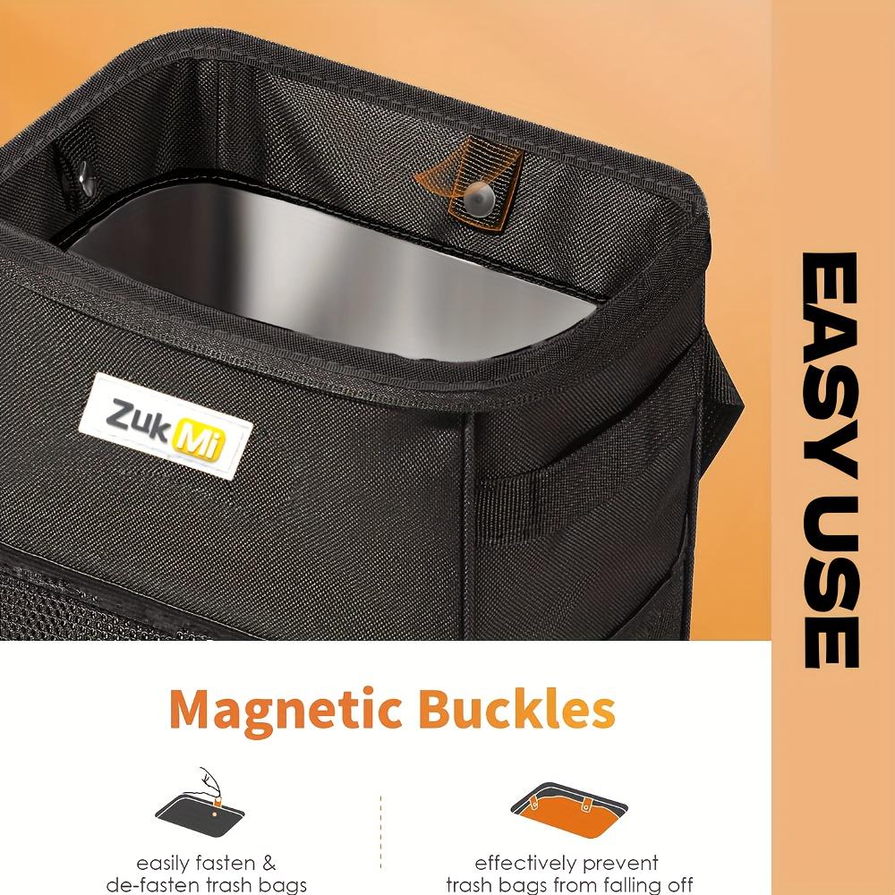 1pc Car Trash Can with Lid and Storage Bag, 100% Leak Proof Car Organizer, Waterproof Trash Can, Multifunctional Car Trash Can