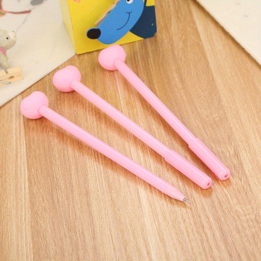 School Season 10pcs 0.5mm Creative Girly Heart Pink Series Gel Pen Cute Stationery Cartoon Love Water-based Pen Signature Pen