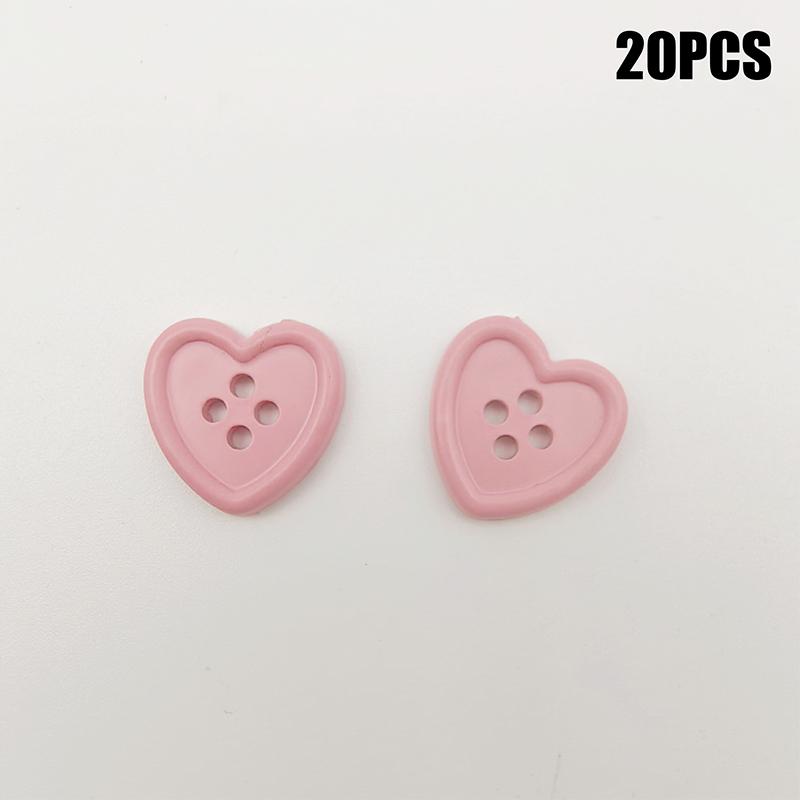 20Pcs/Set Buttons For Needlework Heart Sewing Button For Clothing Diy Accessories Decorative Craft Supplies