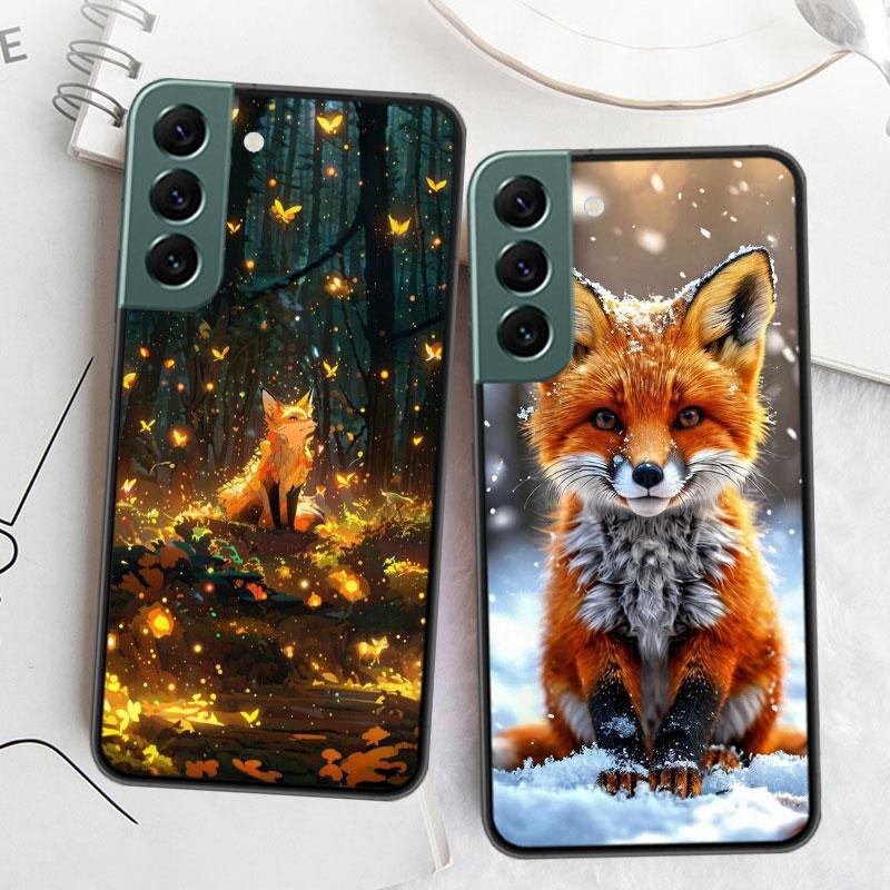 Red Fox Vulpes Phone Case For Samsung Galaxy S22 S25 Ultra S21 S10 Plus S26 Edge S20 S23 S24 FE Cover Silicone Soft TPU Clea