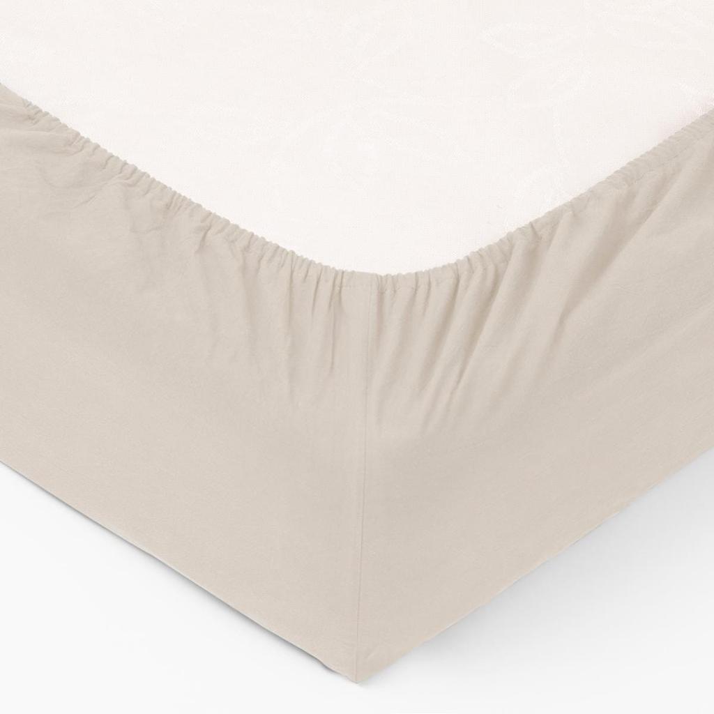 Fitted Fitted Sheet 160X190 Cm Cotton Ivory
