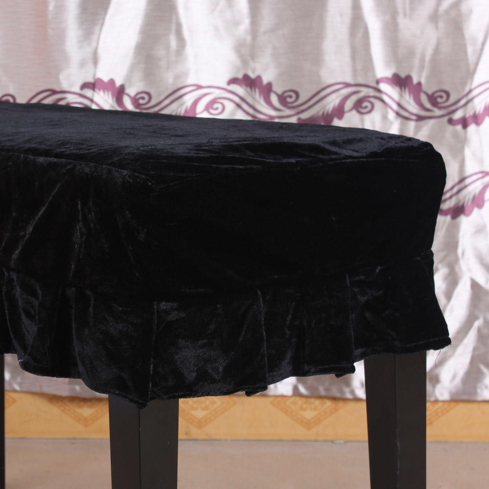 Piano Stool Chair Bench Cover Pleuche Decorated with Macrame 75 * 35cm for Piano Dual Seat Bench Universal Beautiful