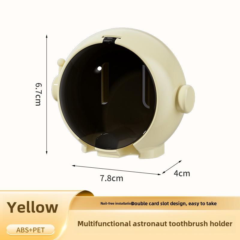 

Настенный держатель зубных щеток с пылезащитным чехлом — без сверления, перевернутый дизайн для электрических и ручных щеток, компактный органайзер для ванной комнаты