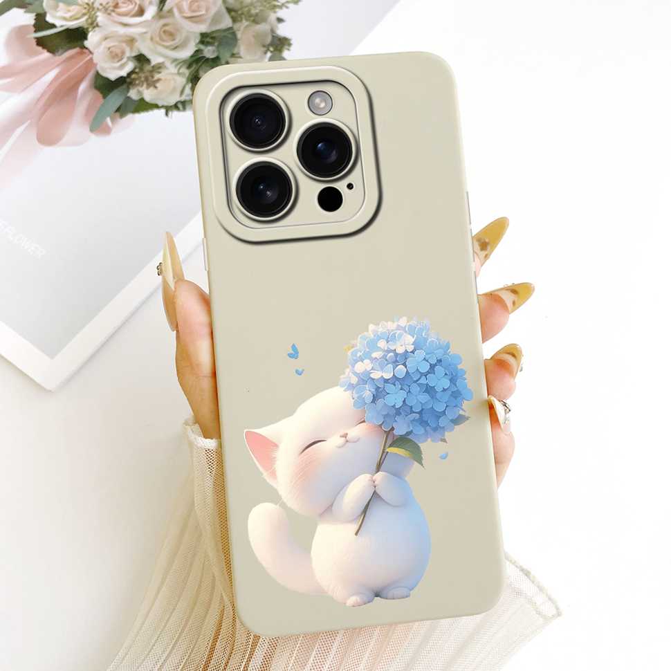 For iPhone 16 Pro 6.3" A3293 A3083 Case Cartoon Simplicity Soft Silicone Back Cover For iPhone 16 PRO A3292 A3294 Phone Cases