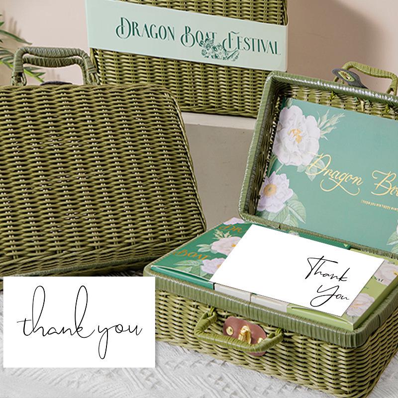 50-Pack Thank You Gift Cards - White Self-Adhesive Greeting Cards