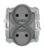 Mini Double Socket Z/U Matte Gray 27Mgpr-2Z