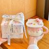 High-value Cartoon Kitten Mug Gift Box Girl Heart Ceramic Water Cup for Girlfriend and Girlfriend Birthday Gift