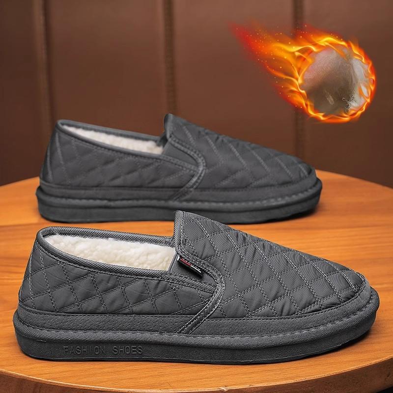 Cotton Shoes Men's Winter Plus Velvet Thickened Non-slip Pedal Old Beijing Cloth Shoes Warm Waterproof Shoes