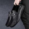 Light Luxury Leather Trend Feet Men's Casual Leather Shoes Cowhide Soft Sole Men's Loafers Office Business Wedding Shoes