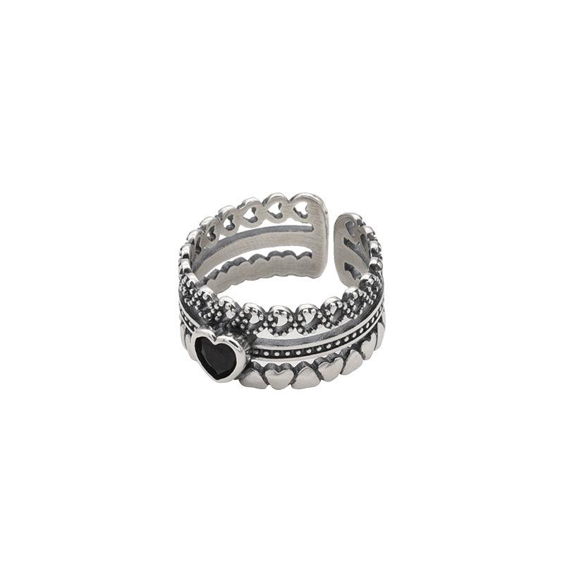 Lovely S925 Pure Silver Heart Shaped Ring For Women Ideal For Birthdays Gifts And
