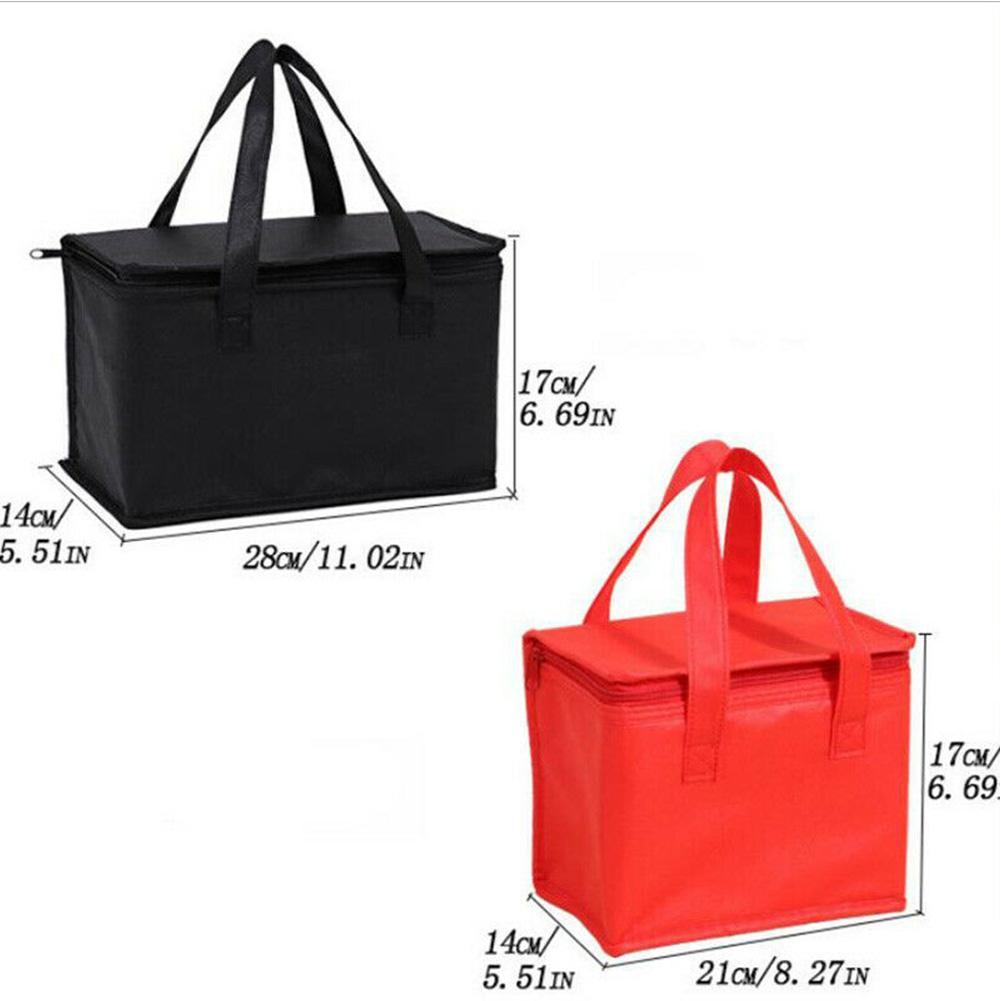 Portable Picnic Cooler Bag Beer Drink Cooler Bag Lunch Food Insulation Thermal Bag For Outdoor Camping Bento Box Trips BBQ