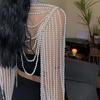 Long Shoulder Chain Sexy Wedding Dress Body Jewelry Pearl Body Chain for Women
