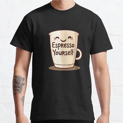 Letnie Męskie Modne Casualowe Krótki Rękaw Espresso Siebie Nostalgiczna Kawa Czarne Koszulki Oversize T-shirty