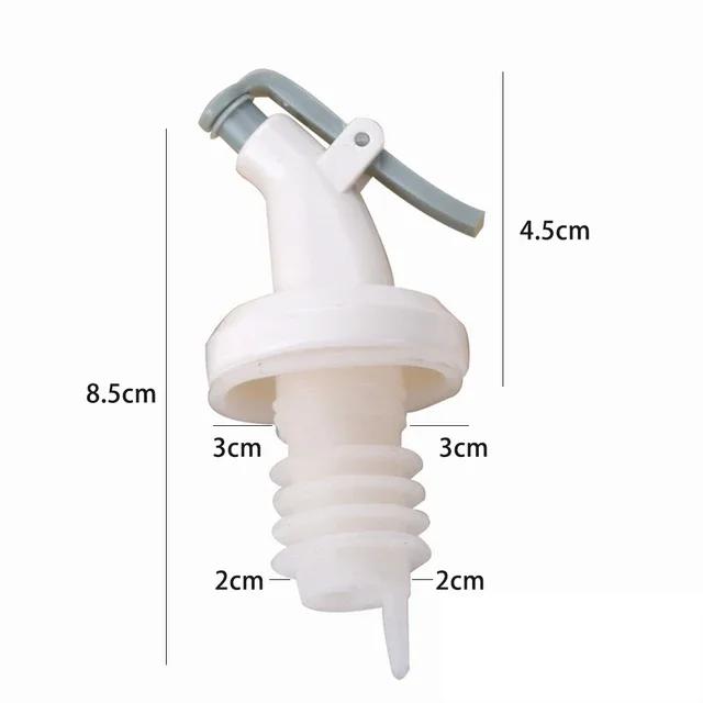 4pcs Set Olive Oil Sprayer Liquor Oil Dispenser ABS Lock Wine Pourer Flip Top Drink Wine Stopper Leak-proof Nozzle Kitchen Tools