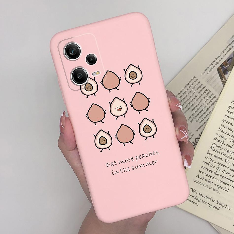 For Xiaomi Redmi Note 12 Pro+ Plus 5G Phone Case Love Heart Girl Silicone Matte Shockproof Cover For Redmi 12Pro + Funda Bumper