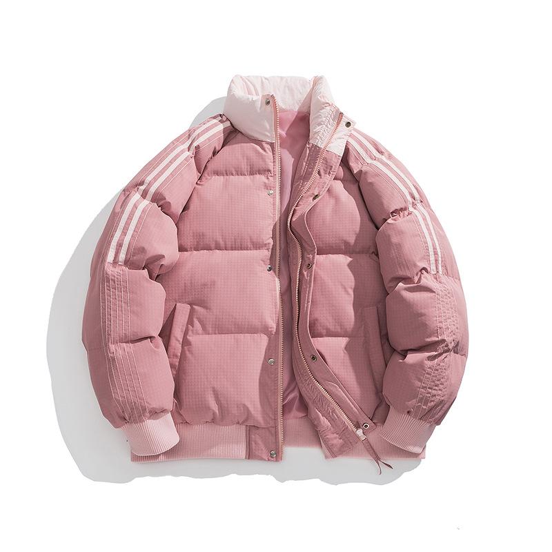 Winter Loose Thickened Men's and Women's Raglan Contrast Color Couple Warm Jacket