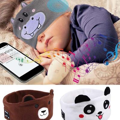 Bluetooth Sleeping Headphones Sports Headband Thin Soft Elastic Comfortable Wireless Music Earphones Eye Mask for Side Sleeper