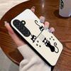 Black Cat Cartoon Pattern Glass Phone Case for Samsung Galaxy S26 S25 S24 S23 S22 S20 fe/plus/Ultra Anti Drop