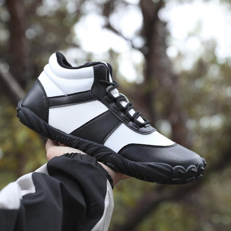 Hiking shoes home winter velvet waterproof five-finger snow boots warm and comfortable couple high-top casual cotton