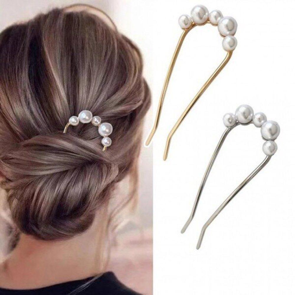 Mno U-shaped hairpin pearl hairpin updo U-pin M13087