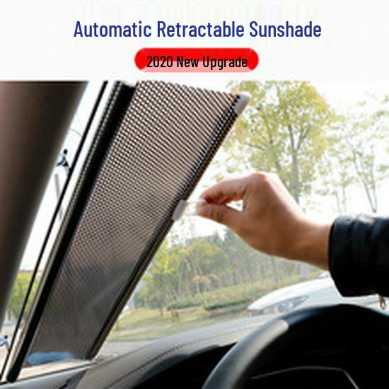 Automatic Retractable Car Sunshade - Heat Insulation Front Windshield Visor
