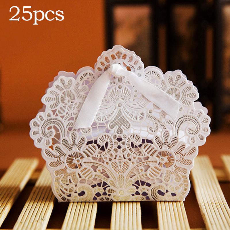 25 50 PCs Set Kreative Geschenk Fall Papier Party liefert Lagerung Zubehör Candy Box Hochzeit Gunsten