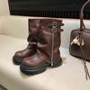 Stivali Martin da donna autunno e inverno nuovi stivali western cowboy retrò stivali da pantaloni con rialzo piccolo stivali da equitazione da donna