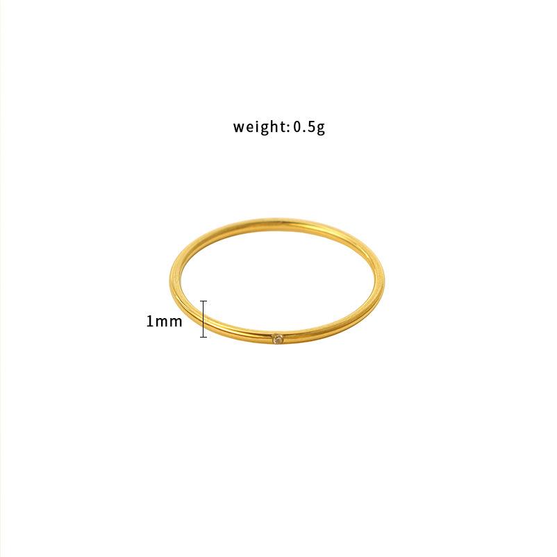 Solid Plain Ring, Extremely Fine 18K Gold 316 Material, Simple And Versatile Titanium Steel, Non-Fading Couple Ring