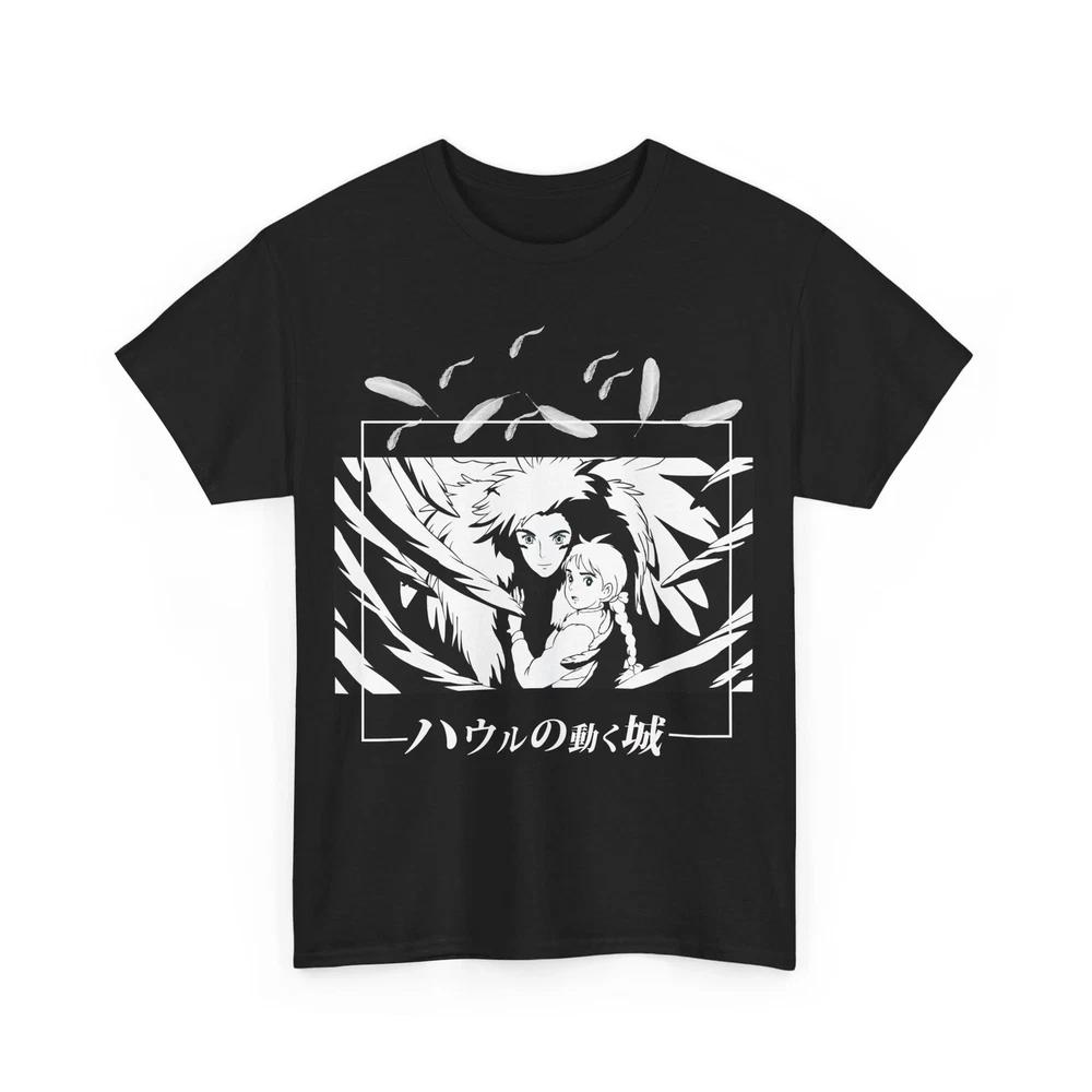 Anime Anime Shirt Ghibli Howl Sophie Miyazaki Tee Black T Shirt S