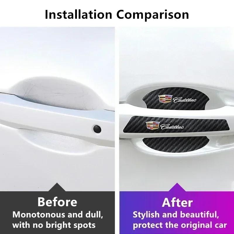 Luminous Car Door Handle Stickers Anti Scratches Decals for Cadillac Escalade CTS ATS SRX XT4 XT5 XT6 STS XTS SLR CT4 CT5 CT6