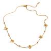 Yhpup Gift New Style Stainless Steel Exquisite Chain Necklace Bracelet Bangle Set Gold & Platinum Plated Stylish Unique Jewelry