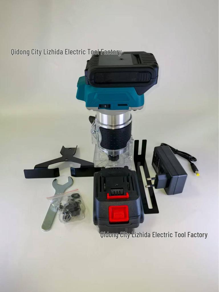 Brushless Lithium Trimmer & Engraving Wood Router: Multifunctional Electric Tool for Slotting, Milling, and Grooving.