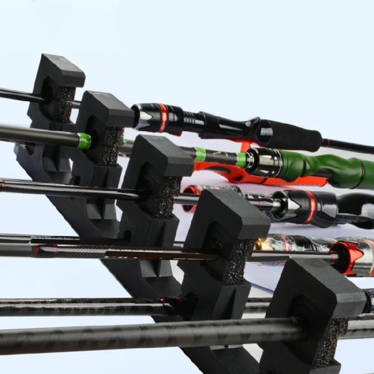 Fishing Poles Display Storage Stand Wall Mounted Fishing Rod Rack Space Saving Organizers for Garage, Cabin and Basement