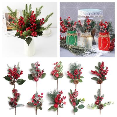 Acessórios DIY Ramos de Pinheiro de Natal Decorações de Natal Multicores Suprimentos para Festa
