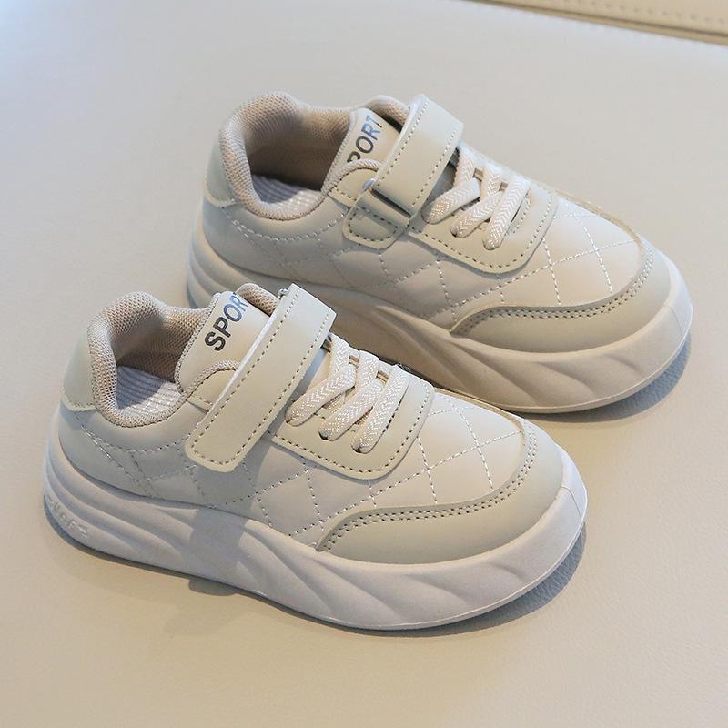 

Children s sports shoes 2025 Spring and Autumn boys casual board shoes, lightweight girls white shoes, soft soled baby bread shoes 21