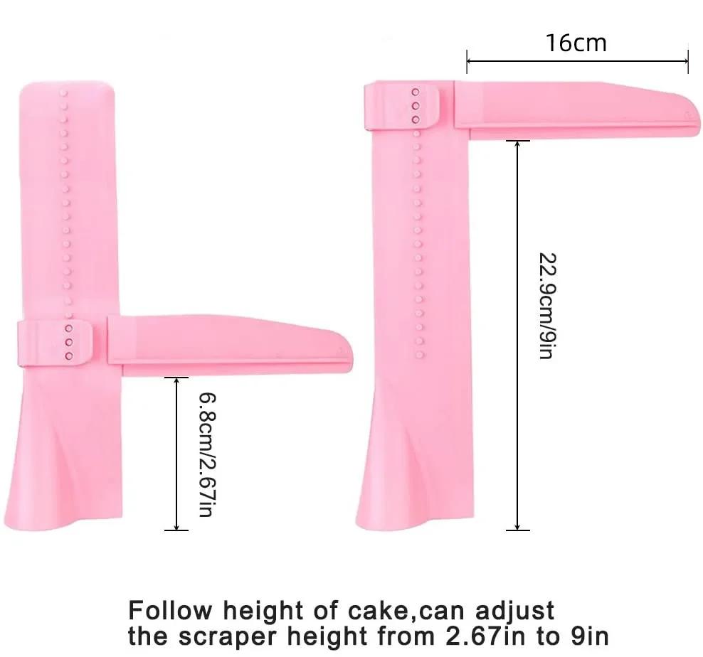 Bakeware Kitchen Baking Accessories DIY Adjustable Screed Fondant Spatulas Cake Scraper Cream Edge Smoother Decorating Tools