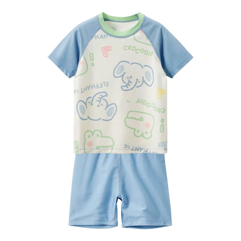 

WELLBER Kids Sun-Protective 3-Piece Split Swimsuit Set 130