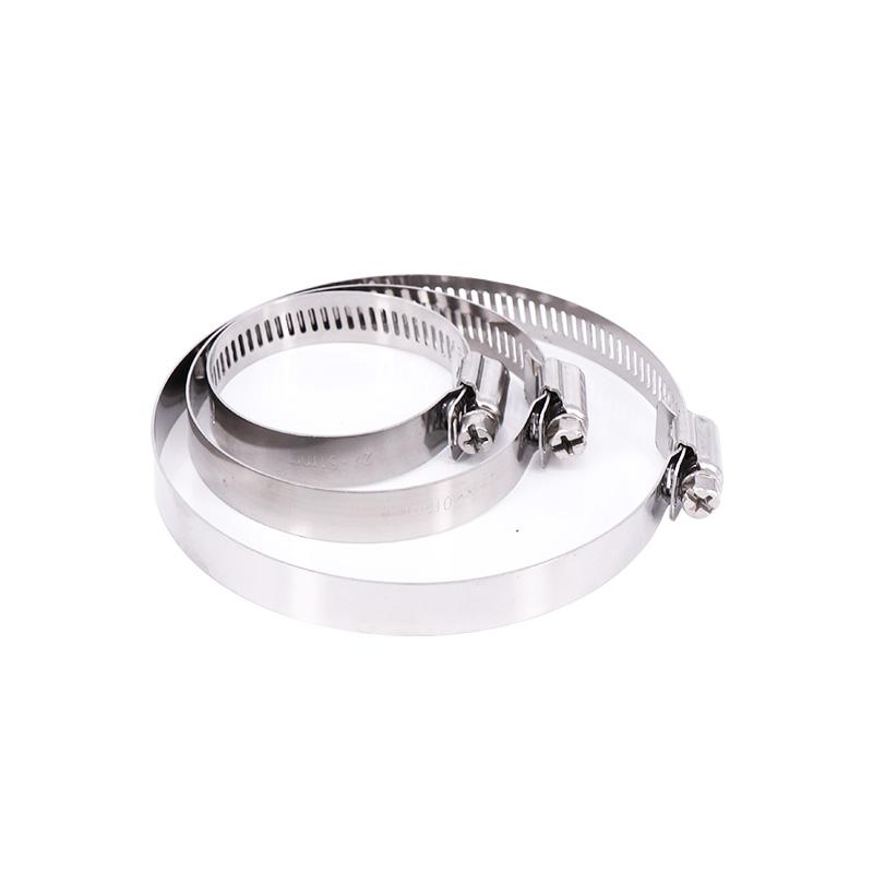 Adjustable Pipe Clamps 201 Stainless Steel Hose Clips Fuel Hose Clamps for Pipe Worm Drive Durable Anti-oxidation 8-300mm