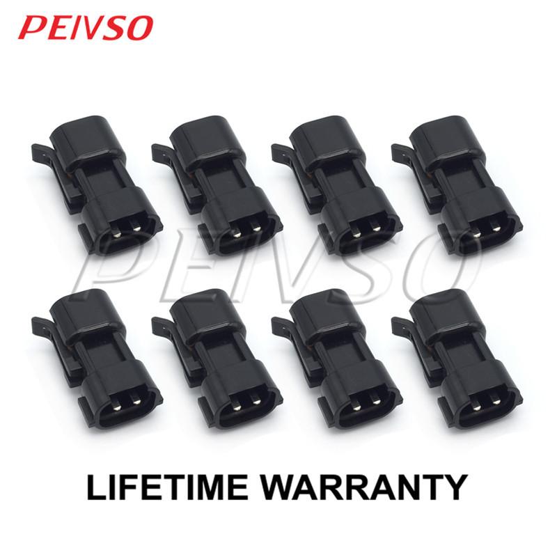 

PEIVSO 8pcs Fuel Injector Connector Adapter Plug EV1 EV6 EV14 LS1 LS2 LS3 LSX LT1 Swaps Harness Plug for TOYOTA Ford Dodge