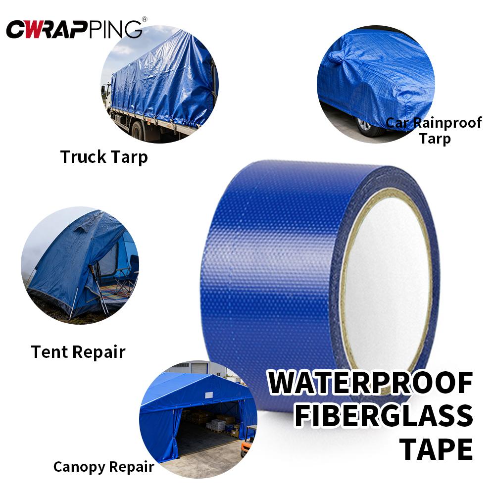 RV Waterproof Tarpaulin Repairing Gummed Tape Motorhomes Accessories Camping Tent Adhesive Repair Tape Outdoor Fan Campervan