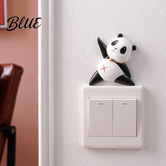 Easy Peel Switch Sticker 3D Panda Light Sticker Cute Decal Art & Stick Wall Decor for Home Bedroom Living Room