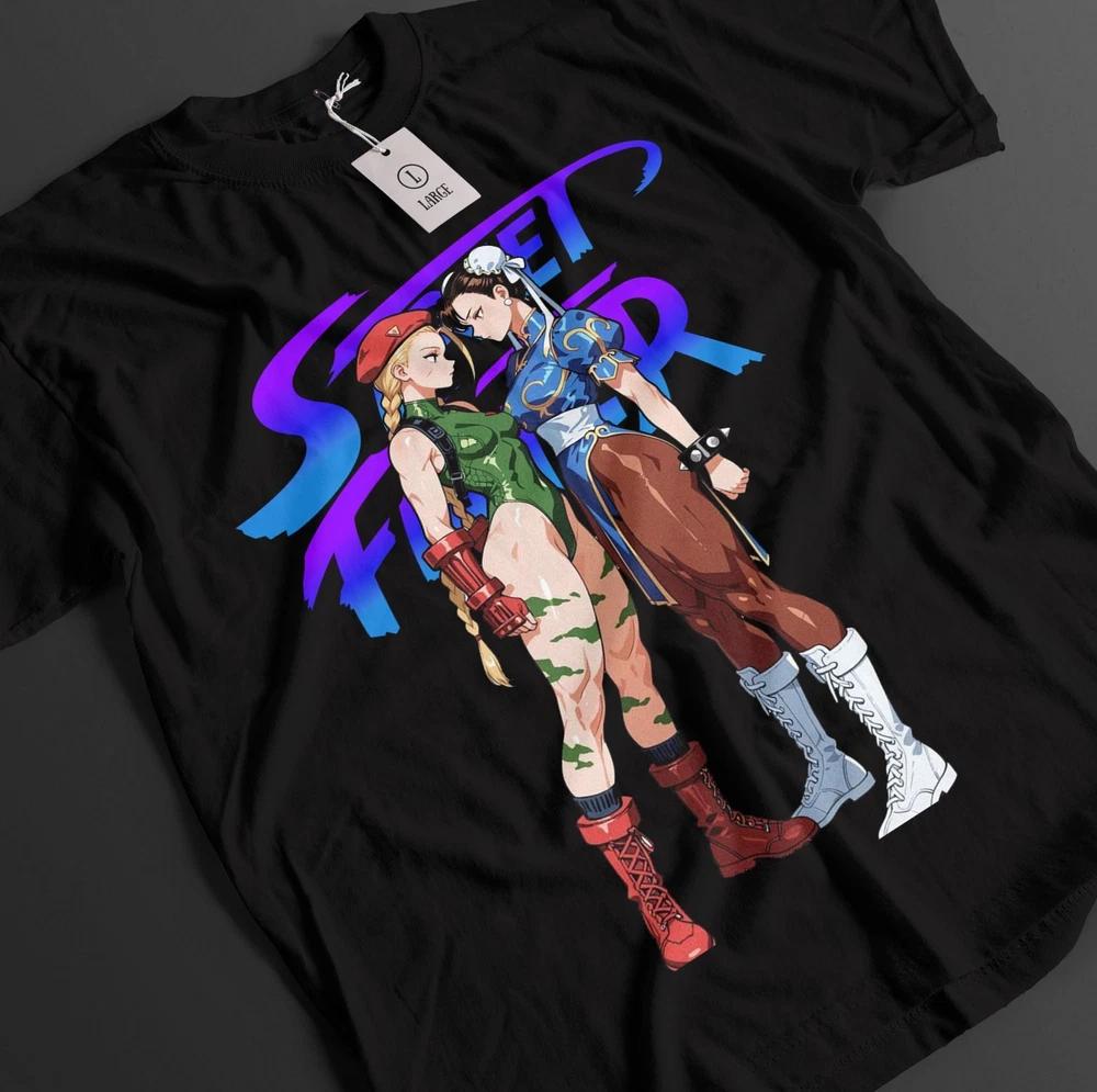 Street Fighter Shirt Chun Li Tshirt Camille White TShirt Ken Fighting Anime Tee S