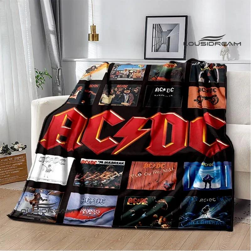 Rocková kapela AC/DC retro potištěná deka Flange hřejivá deka piknikové deky cubre cama throw deka podšívka do postele dárek k narozeninám