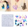Creative Pendant Molds Earrings Silicone Mold Cats Shape Daily Wear Jewelry Molds Silicone Texture for Jewelry Making