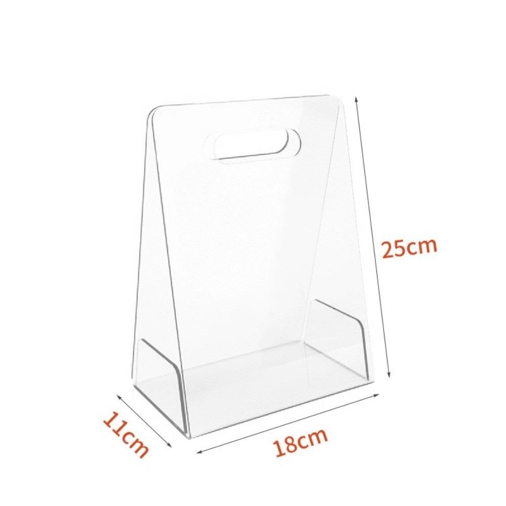 

Acrylic Handheld Flower Box Transparent with Handles Gift Wrapping Bags Reusable Decorative Vase Flower Basket 18x11x25cm