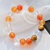 10Mm New Year'S Day White Crystal Citrine Tiger'S Eye Design Bracelet Bracelet
